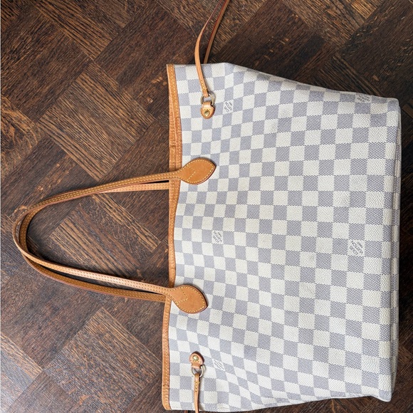 Authentic Louis Vuitton Neverfull MM Damier Azur - Picture 2 of 9